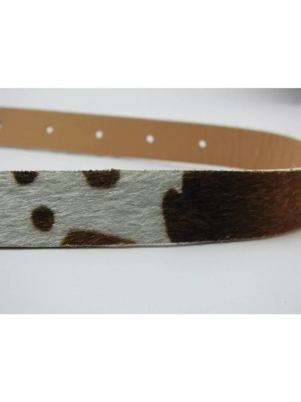 Haute Hippie Cowhide Hair On Belt Heart Chain Western One Size NWT